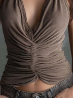 Vera | top halter de punto