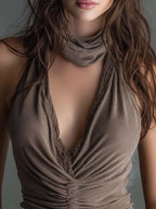 Vera | top halter de punto
