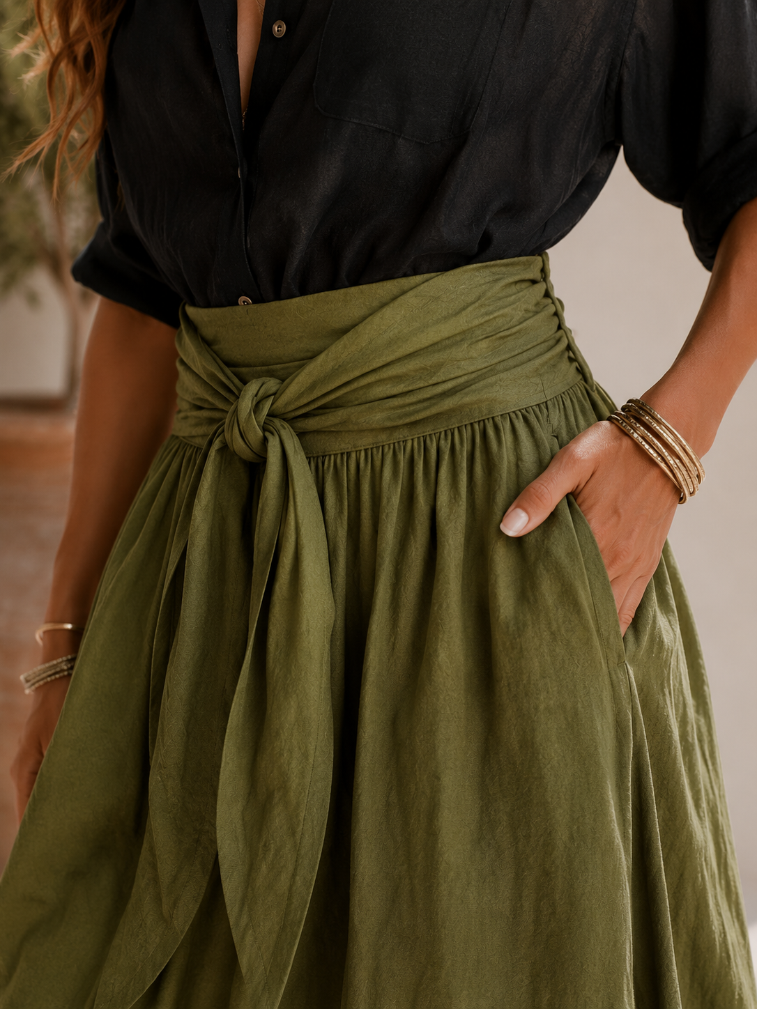 Sofía | Conjunto falda larga y blusa