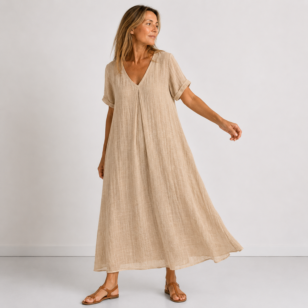 Violeta | Vestido largo fluido