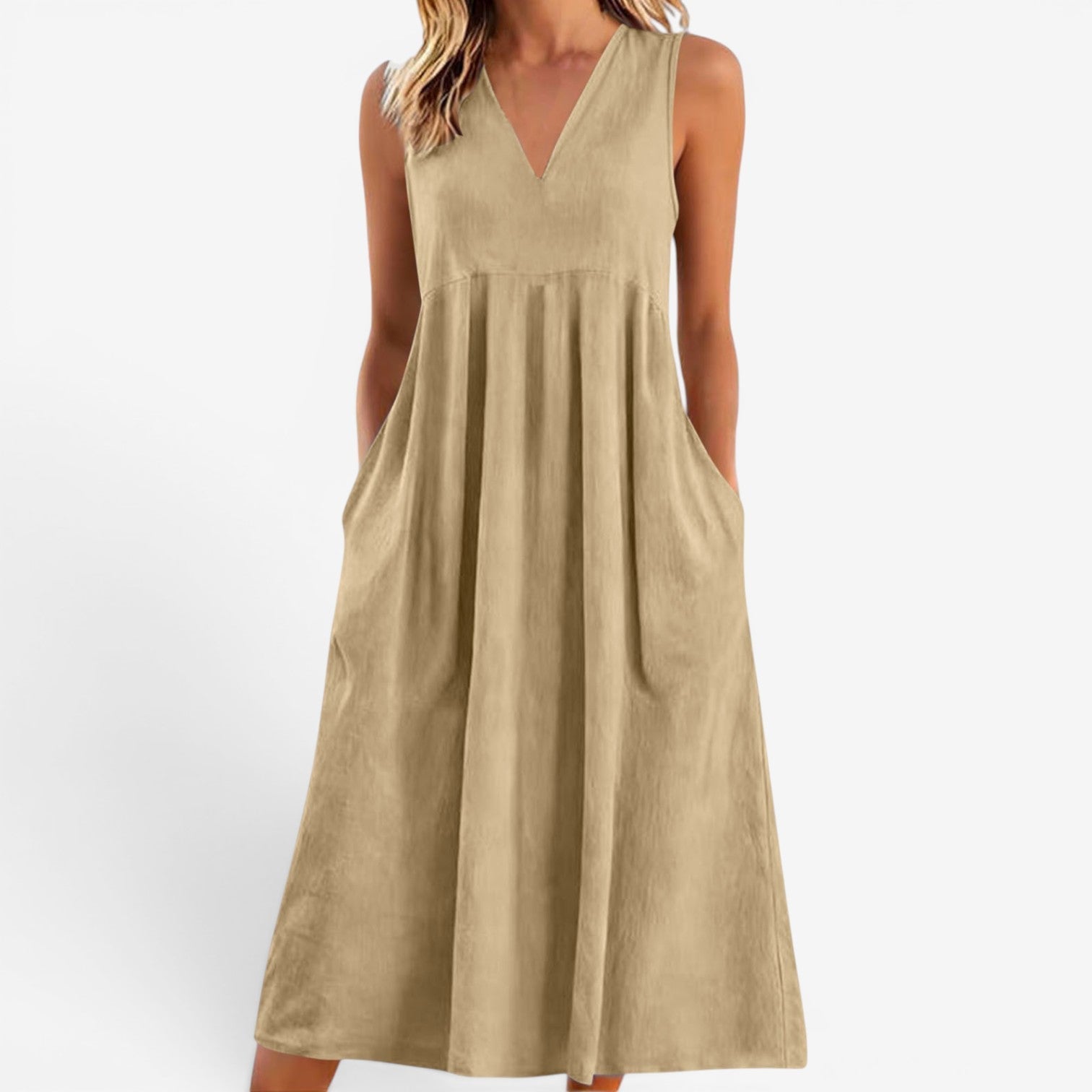 Suzaine | Vestido midi acampanado