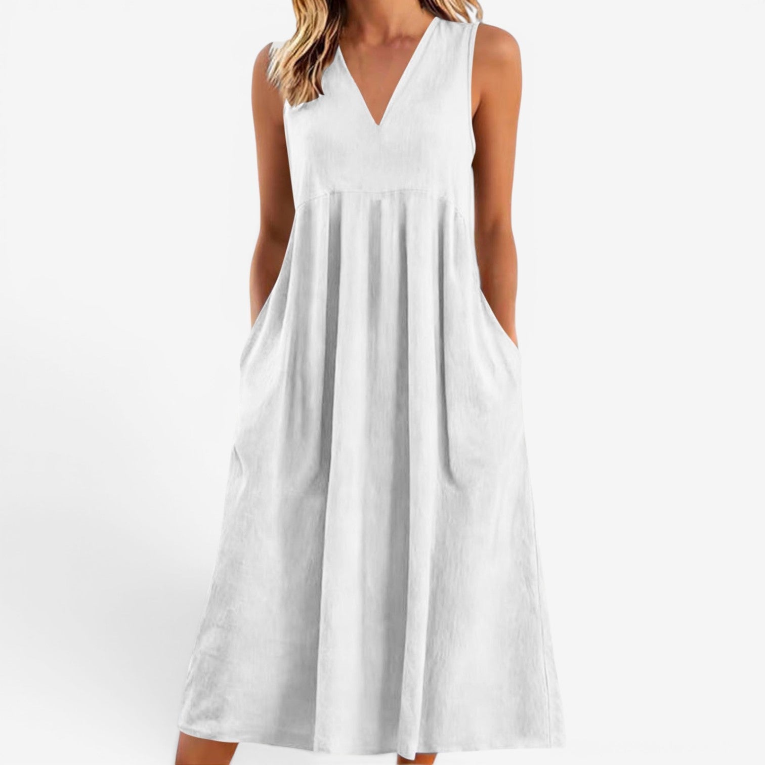 Suzaine | Vestido midi acampanado