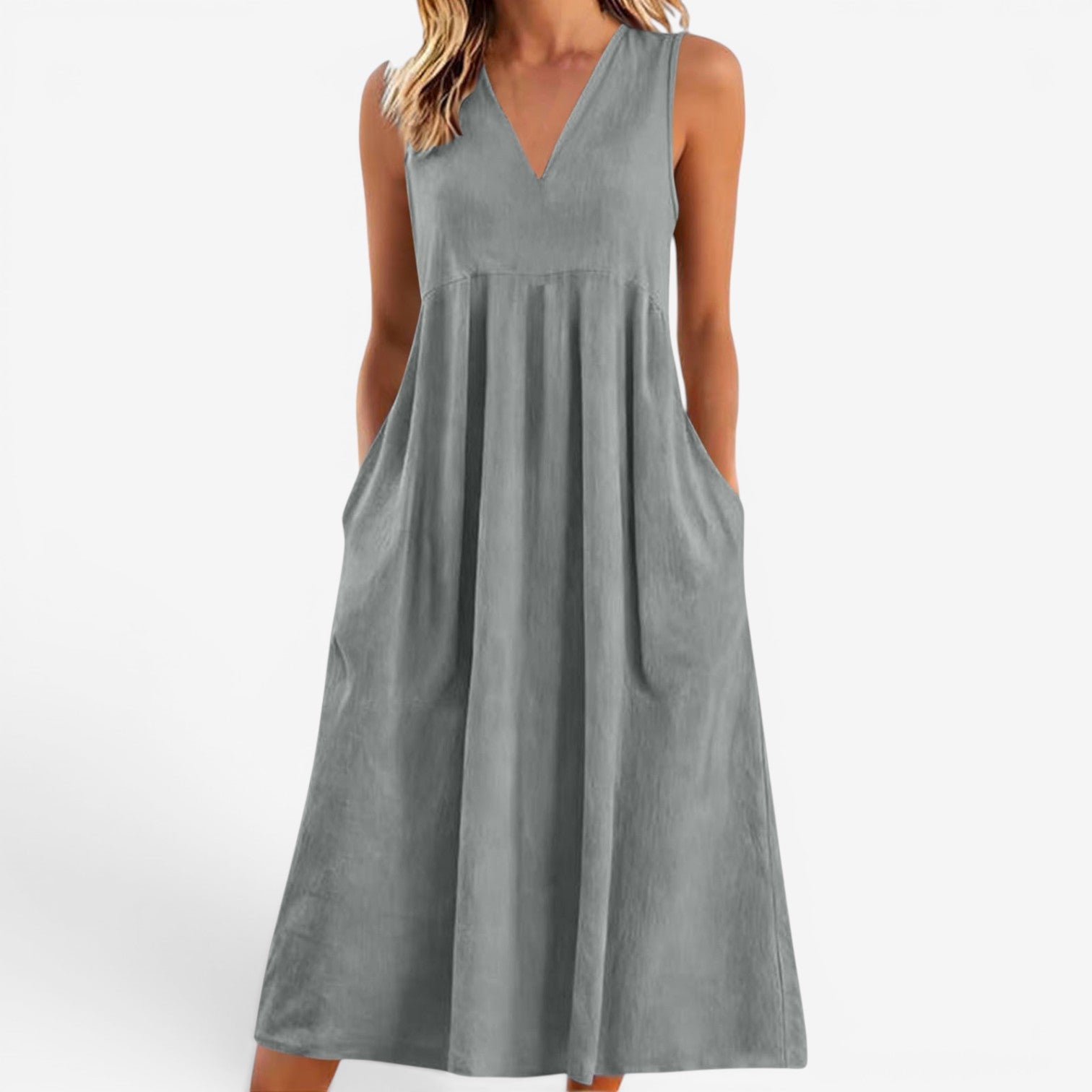 Suzaine | Vestido midi acampanado