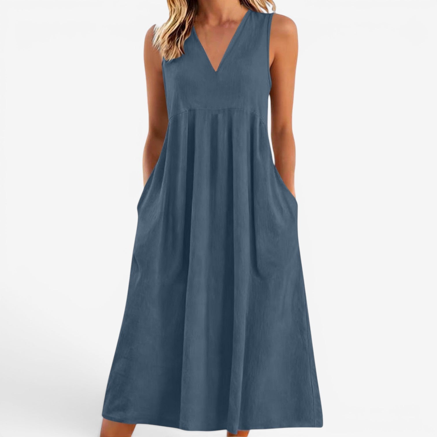 Suzaine | Vestido midi acampanado