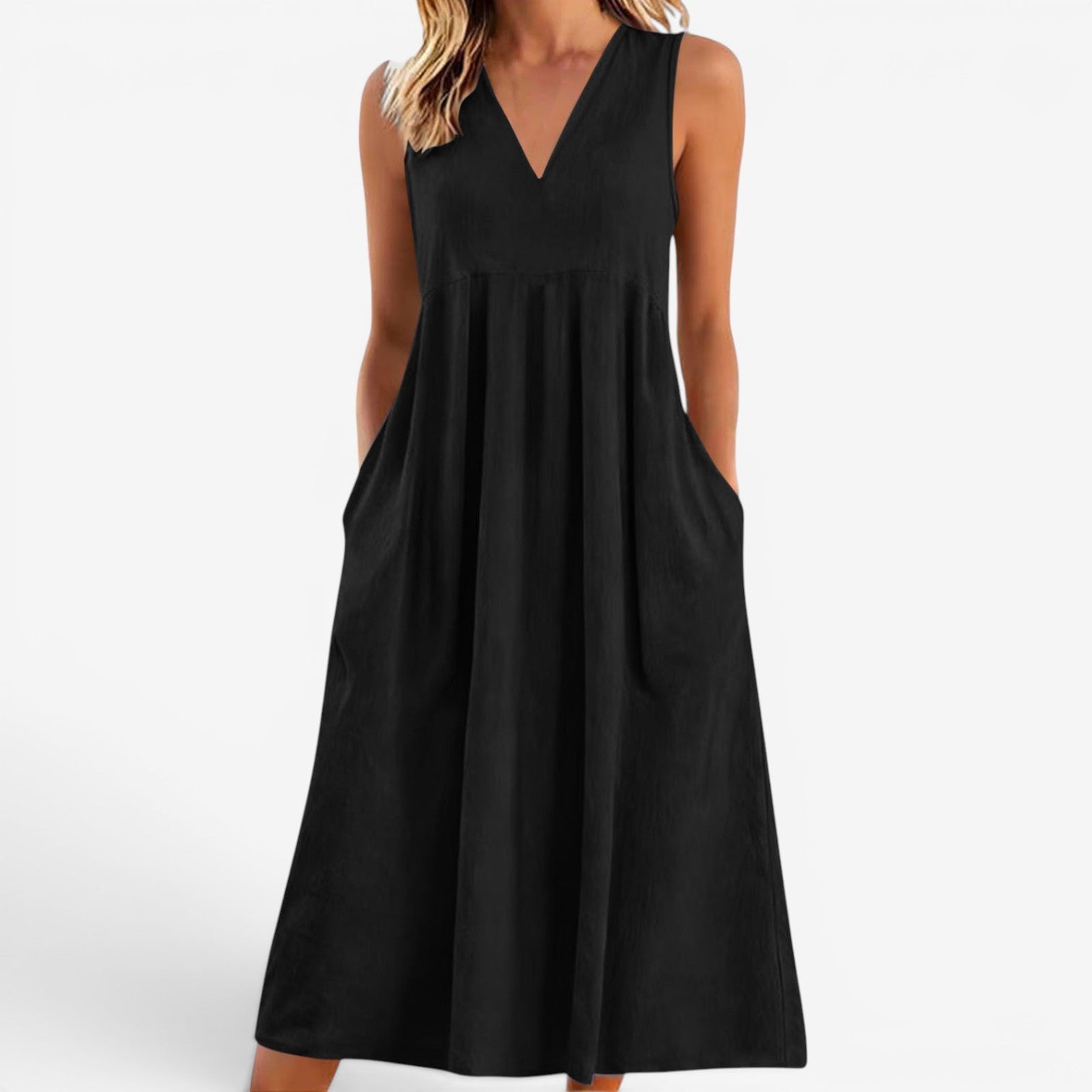Suzaine | Vestido midi acampanado