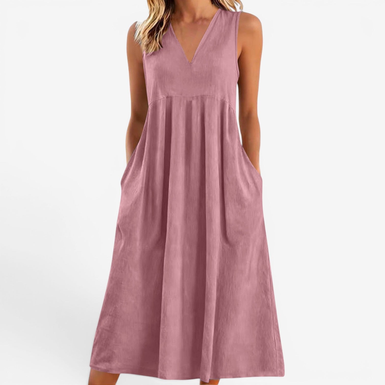Suzaine | Vestido midi acampanado