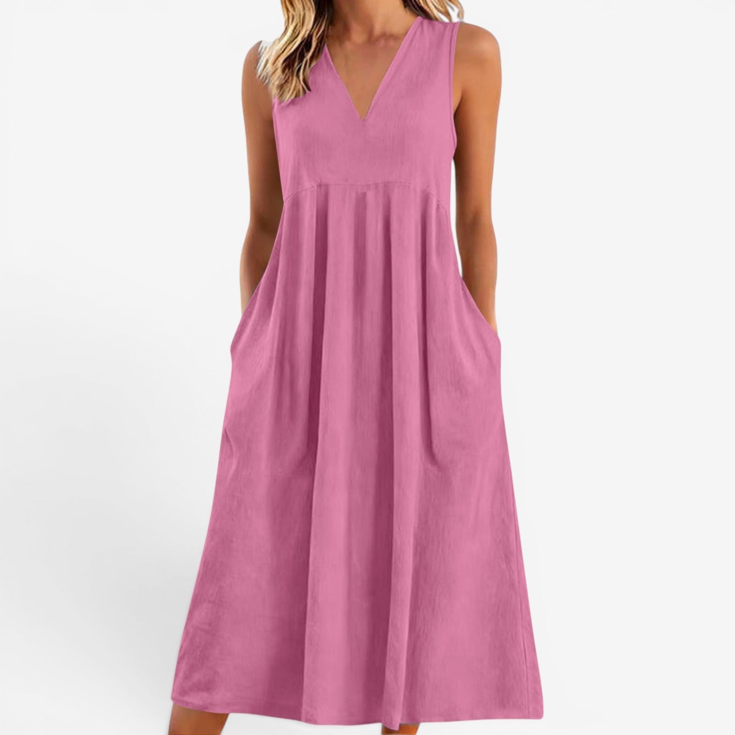 Suzaine | Vestido midi acampanado