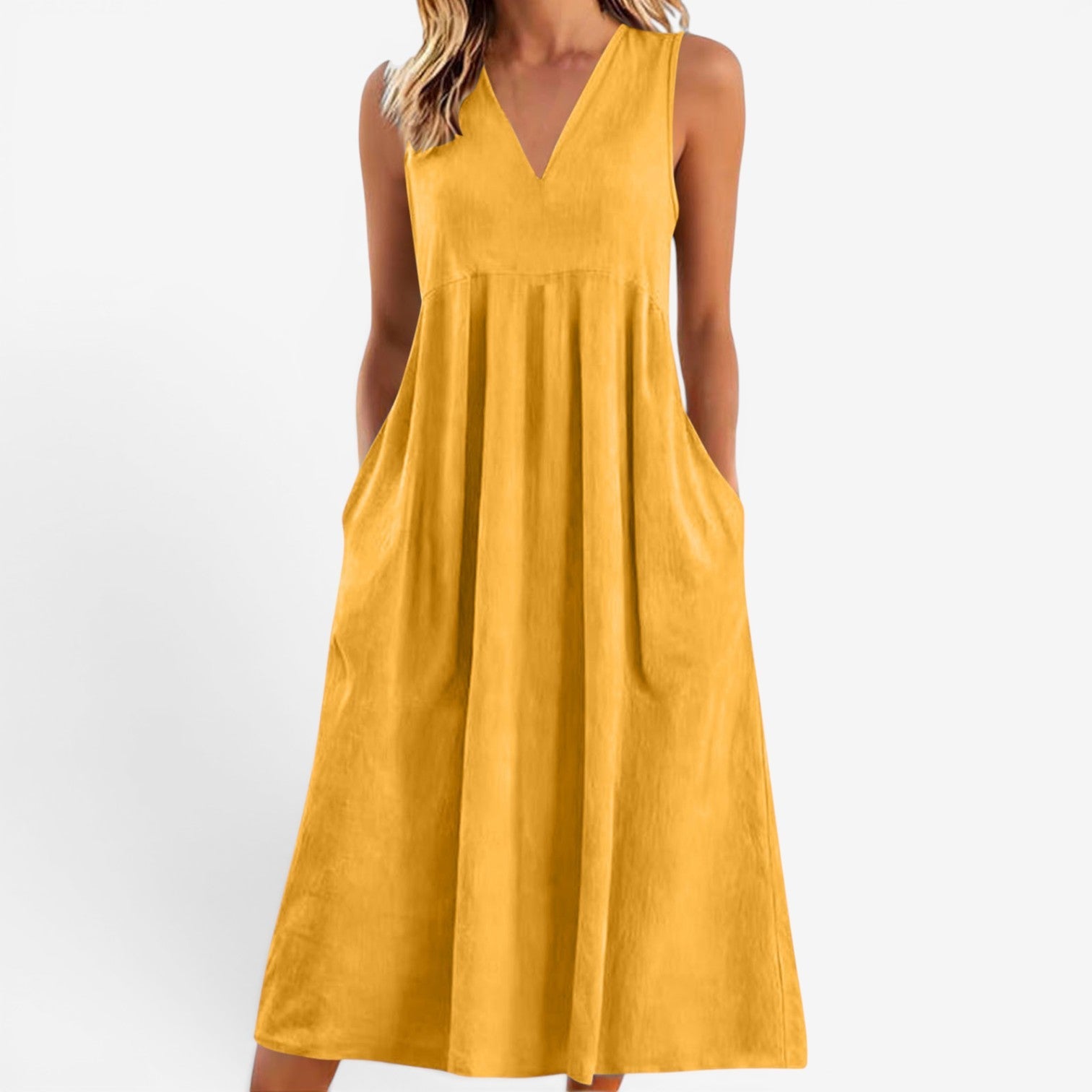 Suzaine | Vestido midi acampanado