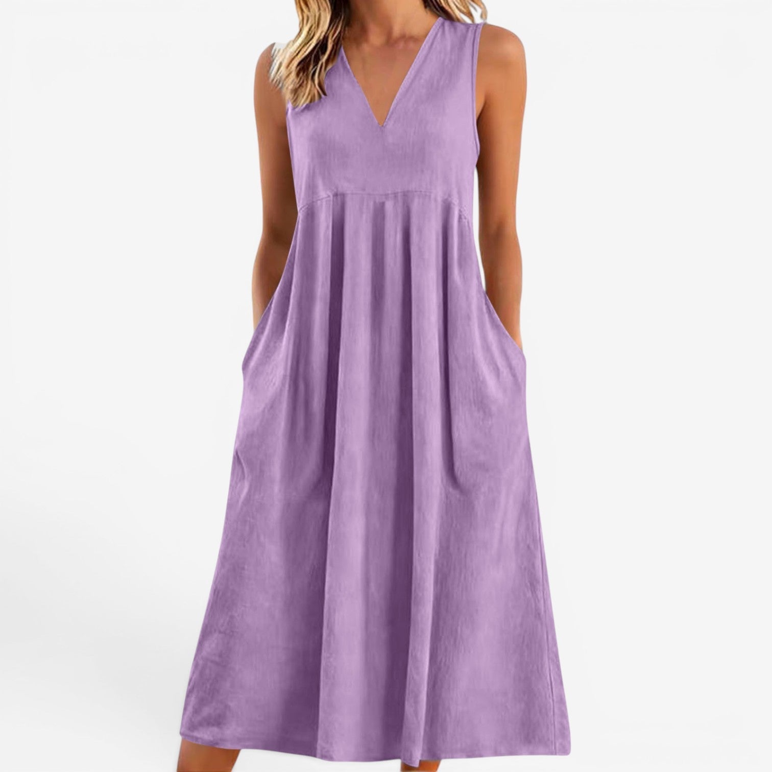 Suzaine | Vestido midi acampanado