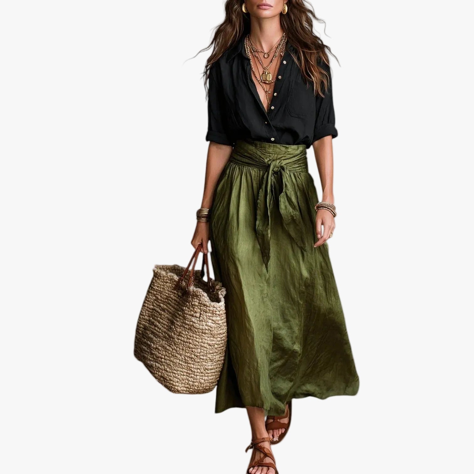 Sofía | Conjunto falda larga y blusa
