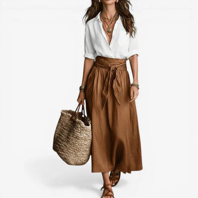 Sofía | Conjunto falda larga y blusa