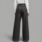 Anya | Jeans con efecto envolvente y superposición frontal asimétrica