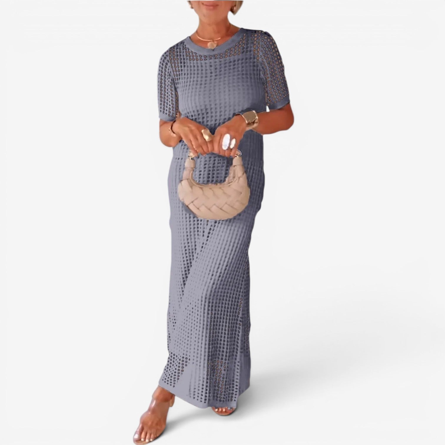 Sally | Vestido maxi de punto calado
