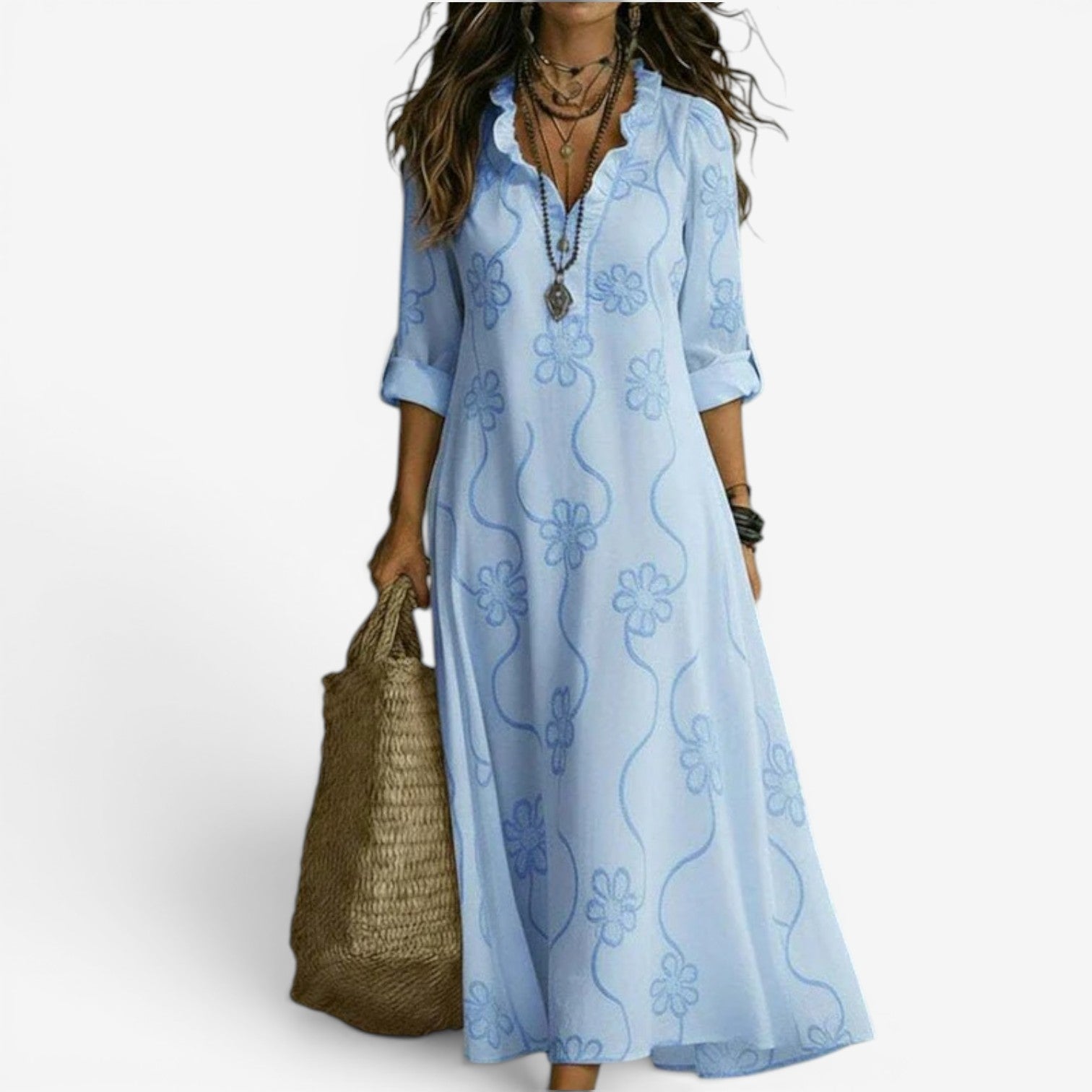 Loisa | Vestido Maxi Bordado