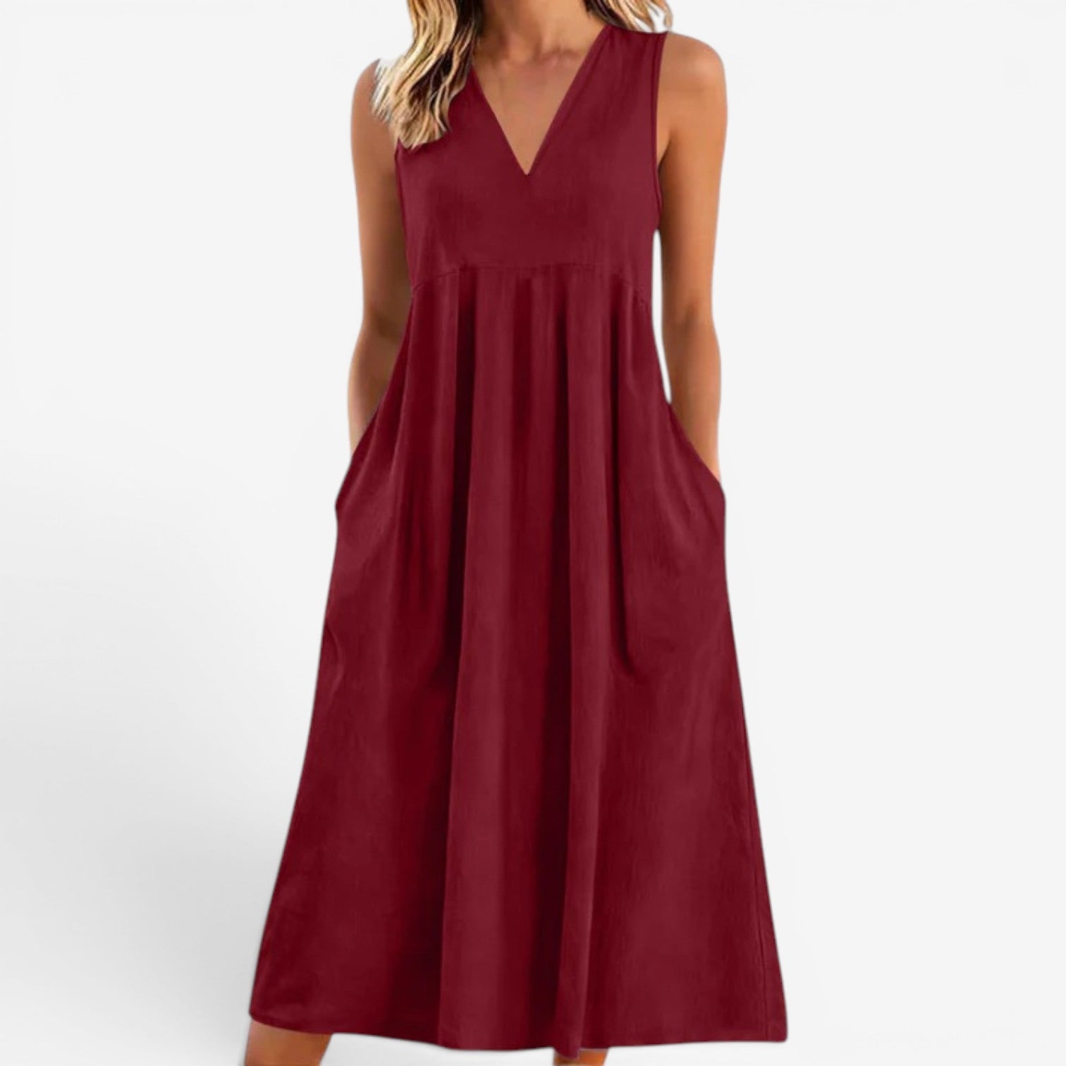 Suzaine | Vestido midi acampanado