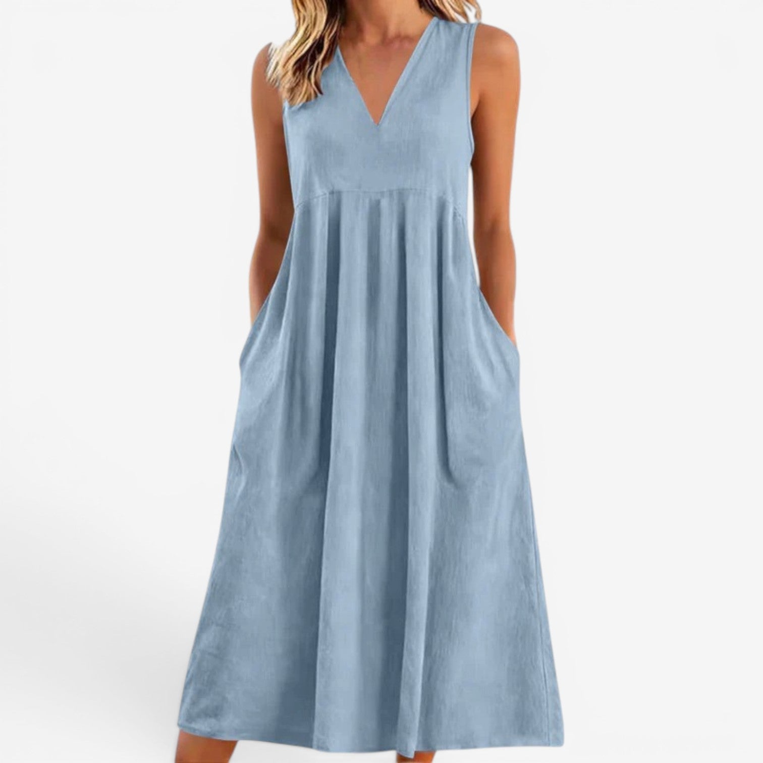 Suzaine | Vestido midi acampanado